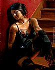 Glass Paintings - Glass And Gloves by Fabian Perez